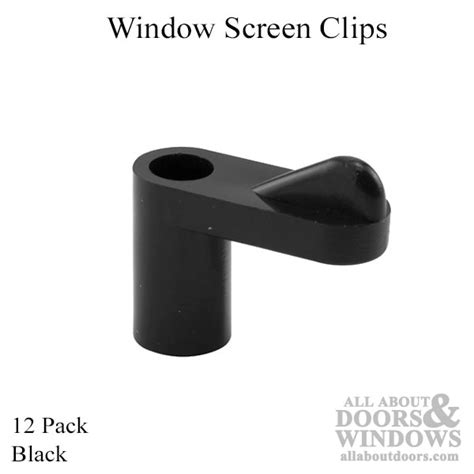 Window Screen Clips, Plastic 7/16, 12 Pack - Black