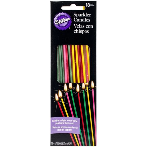 Wilton Sparkler Candles 6.5" 18/Pkg-Assorted Colors | Michaels