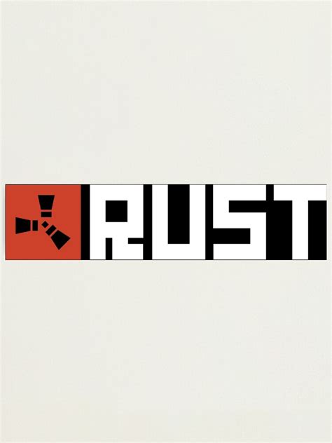 "Rust Game Logo" Photographic Print for Sale by Nvaa | Redbubble