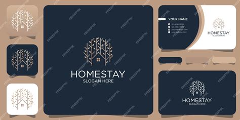 Premium Vector | Homestay logo design