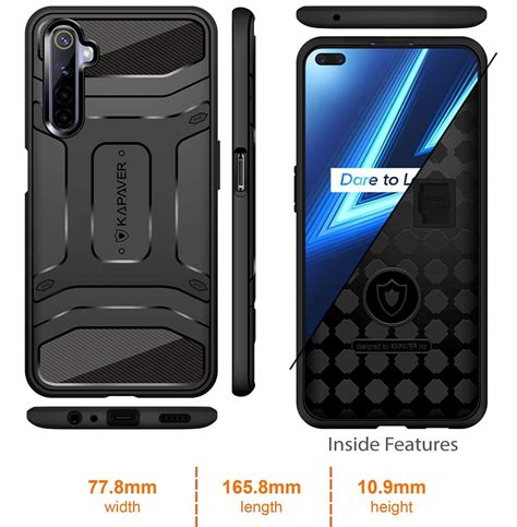 Realme 6 Pro Rugged Case by KAPAVER - Black - 100% Original