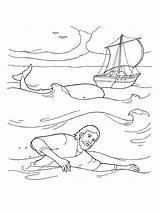 Jonah Inside The Whale Coloring Page sketch template