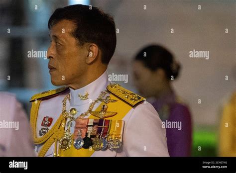 Thailand's King Maha Vajiralongkorn arrives before he pays his respects ...