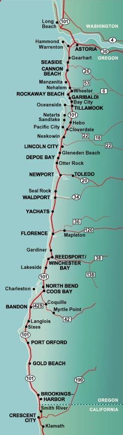 Oregon Coast Parks Map - Map Of Counties Around London