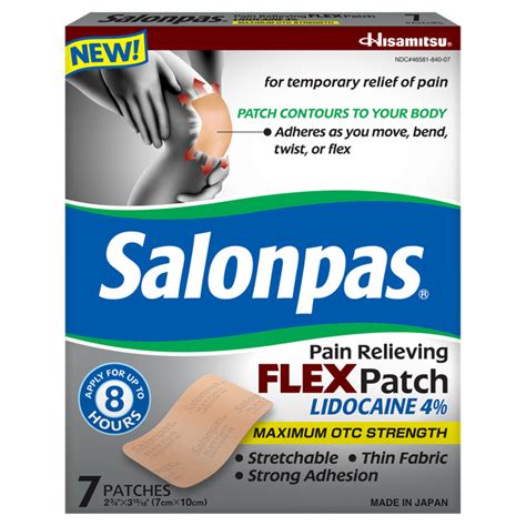 Save on Salonpas Pain Relieving Flex Patches Maximum OTC Strength Order Online Delivery | Stop ...