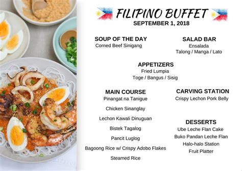 Catering Filipino Food Menu