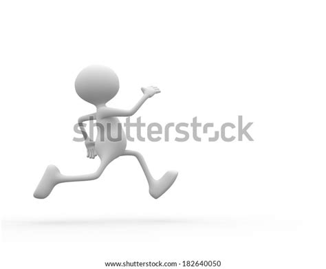 3d People Men Person Running Jogging Stock Illustration 182640050 ...