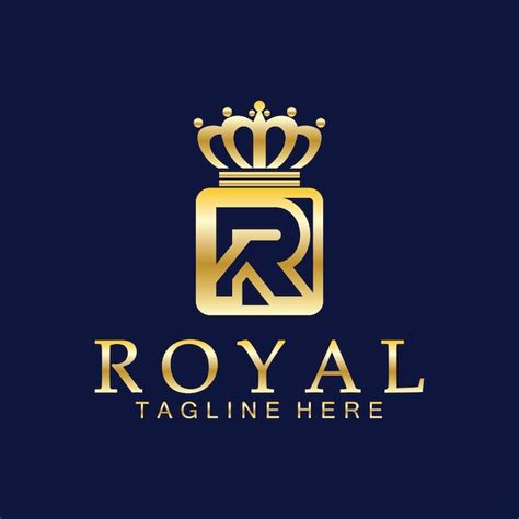 Premium Vector | R initial royal crown logo royal king queen luxury symbol font emblem