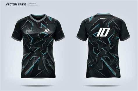 Esports Jersey Vector Hd Images, Black Esport Jersey Design With