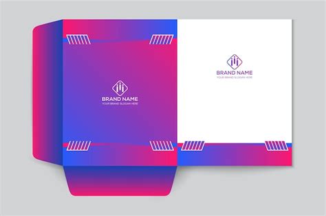 Premium Vector | Business presentation folder template