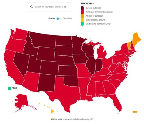 level of covid outbreak per state. : r/MapPorn