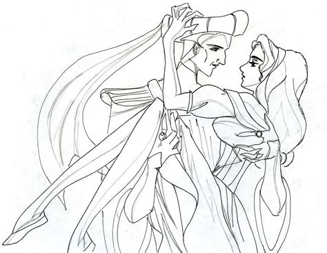 "I Choose You" Line Art with Frollo and Esmeralda - Esmeralda Fan Art ...