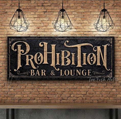 Prohibition Bar and Lounge Personalized Sign Speakeasy Personalized ...