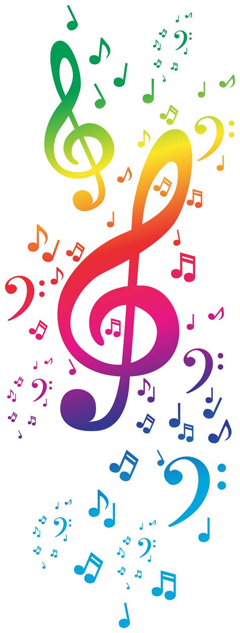 Colorful Musical Notes Symbols Colourful Music Notes Png Transparent ...