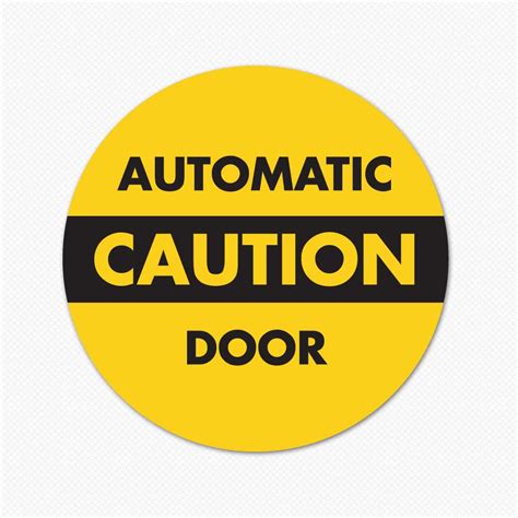 Caution Automatic Door Sticker | Automatic Door Sign