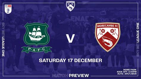 Match Preview | Plymouth Argyle (A) - News - Morecambe