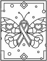 Lined Gradient Breast Cancer Awareness Month Coloring Pages  October sketch template