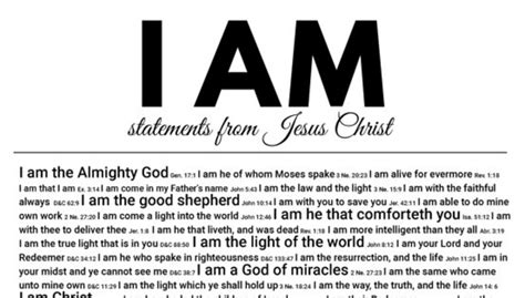 I Am Statements From Jesus Christ Instant Download Latter-day Saint ...