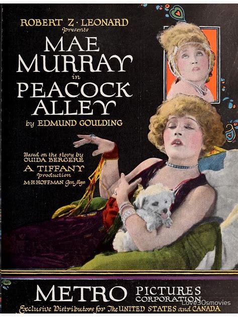 "MAE MURRAY 1922 PEACOCK ALLEY OUTRE Movie Poster" Sticker by Love30smovies | Redbubble