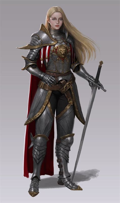 ArtStation - Human Knights, Yuri choi | Prajurit wanita, Gadis animasi, Ksatria