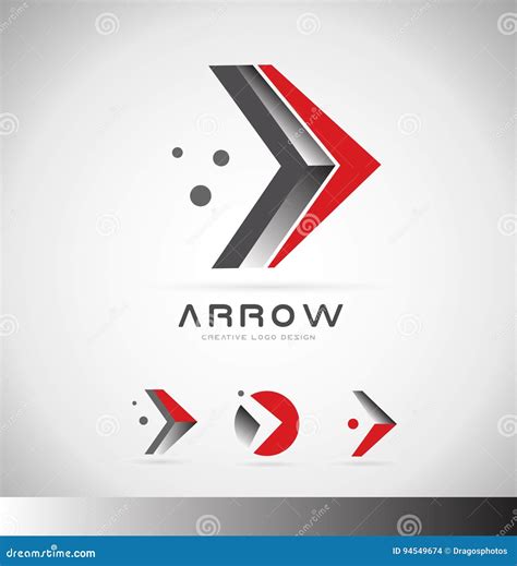 Arrow Forward Concept Logo Icon Design Stock Vector - Illustration of silver, design: 94549674