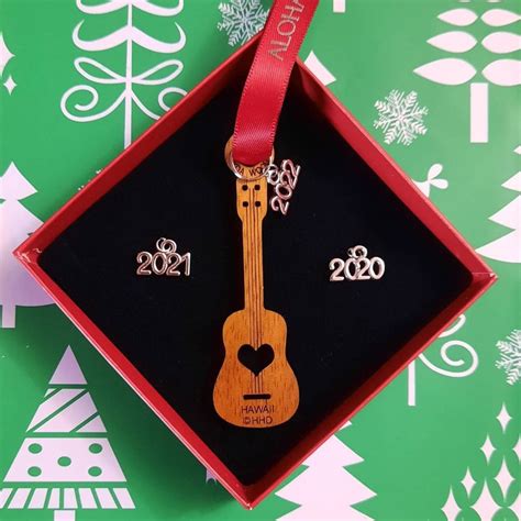 Aloha Ukulele Koa Wood Christmas Ornament Made in Hawaii With - Etsy