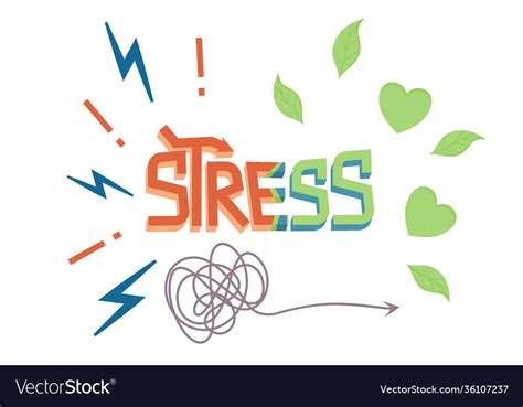 Word stress in cartoon style isolated white Vector Image