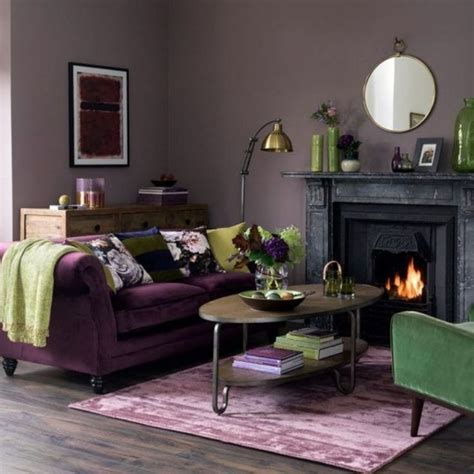 44 Modern Living Room Ideas With Purple Color Schemes | Purple living ...