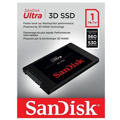 Sandisk SSD 1TB Ultra 3D Internal Solid State Drive Laptop 2.5" 3D Nand ...