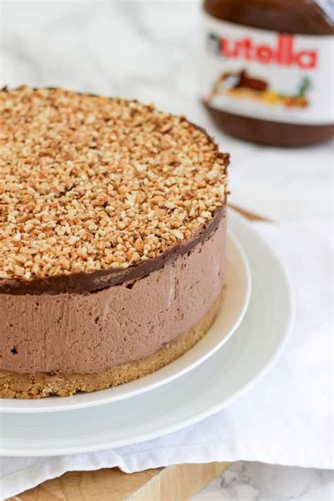 No Bake Nutella Cheesecake Recipe - Taming Twins