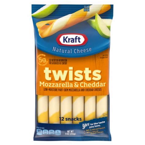 Kraft Mozzarella & Cheddar String Cheese Twists, 12 ct/ 0.75 oz each ...