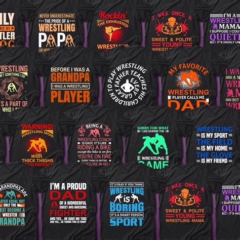 Best Selling 30 Wrestling Sport T-shirt Designs Bundle - Master Bundles