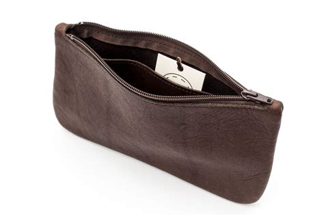 Leather Zipper Pouch - Made in USA - 9" x 5" | Buffalo Billfold Company