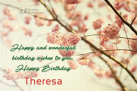 Happy Birthday Theresa - AZBirthdayWishes.com