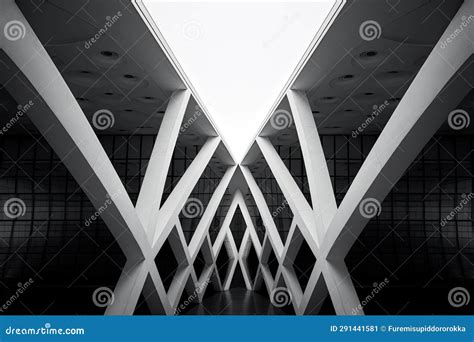 Abstract Architecture Symmetrical Lines and Shapes Stock Illustration - Illustration of style ...