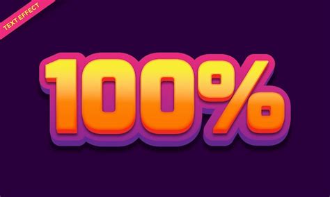 Premium Vector | 100% purple color text effect