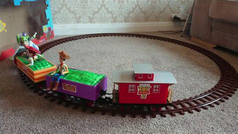 Disney Toy Story 2 interactive talking train set - YouTube