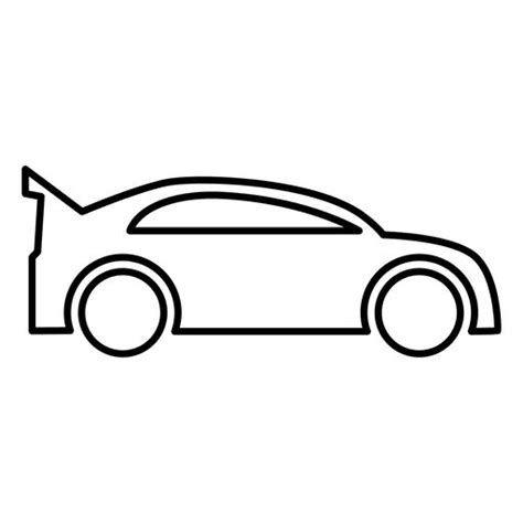 Simple Car Outline Clip Art