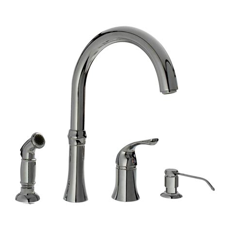 MR Direct 4-Hole Single-Handle Standard Kitchen Faucet with Side Spray ...