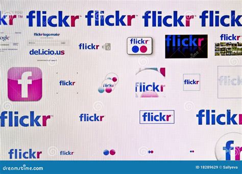 Flickr logo editorial stock image. Image of monitor, communication ...