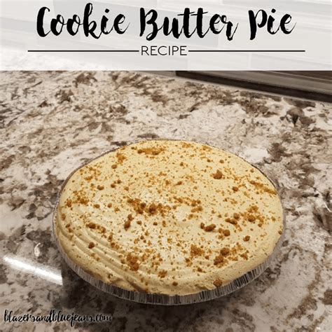 My Favorite Holiday Pie Recipe: Cookie Butter Pie - Blazers and Blue Jeans