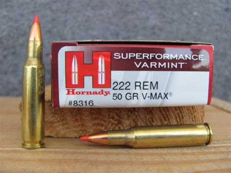 20 round box - 222 Rem 50 grain Hornady V-max Superformance Ammo - 8316 | SGAmmo.com