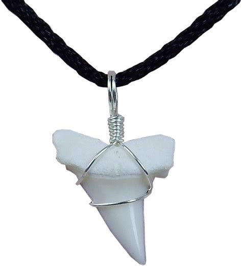 GemShark Real Shark Tooth Necklace for Boys Girls Unisex Mako Sterling ...