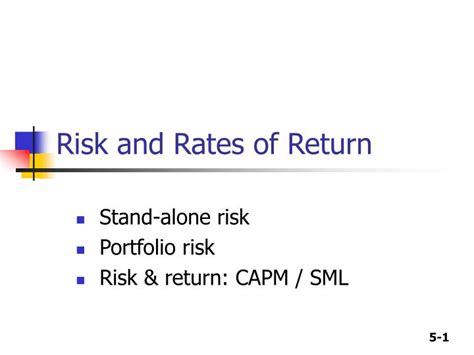 PPT - Risk and Rates of Return PowerPoint Presentation, free download - ID:6115774