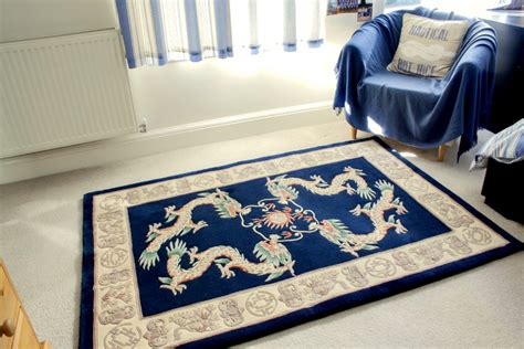 Premier Superwashed Chinese Rug - Blue - Luxury handknotted Chinese Rug ...