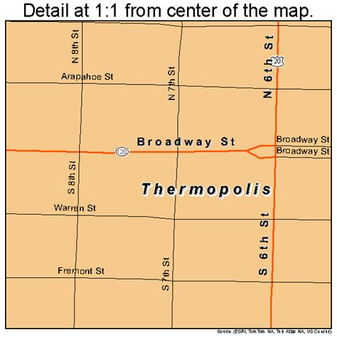 Thermopolis Wyoming Street Map 5676515