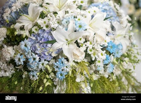 white wedding flower background Stock Photo - Alamy