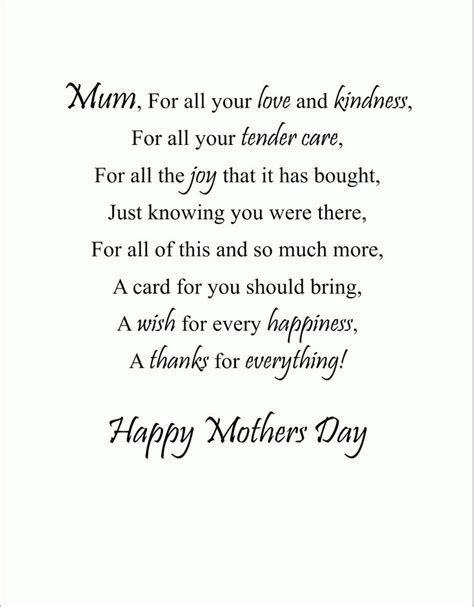 Happy Mothers Day | Mothers day verses, Short mothers day poems ...