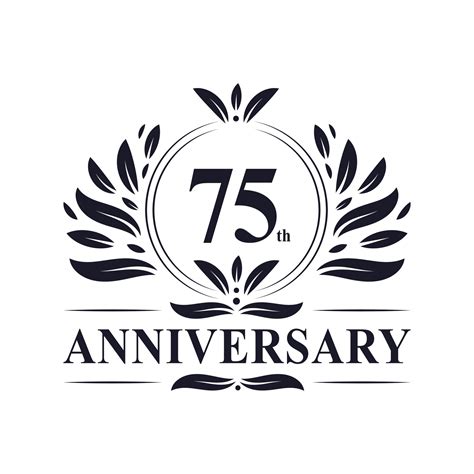 75th Anniversary celebration, luxurious 75 years Anniversary logo ...