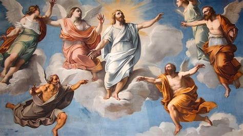 Premium Photo | An image of Jesus Christ ascending into heaven ...